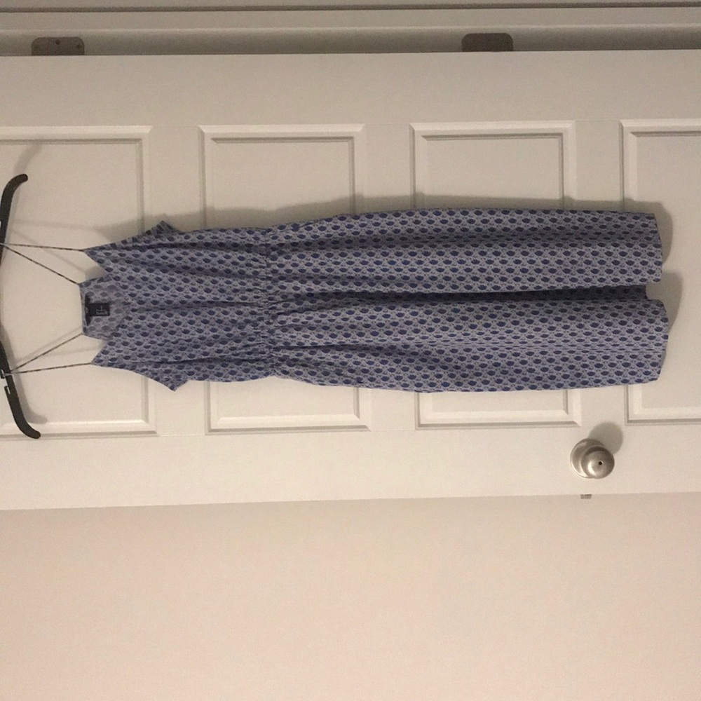 H and M blue geometric dress